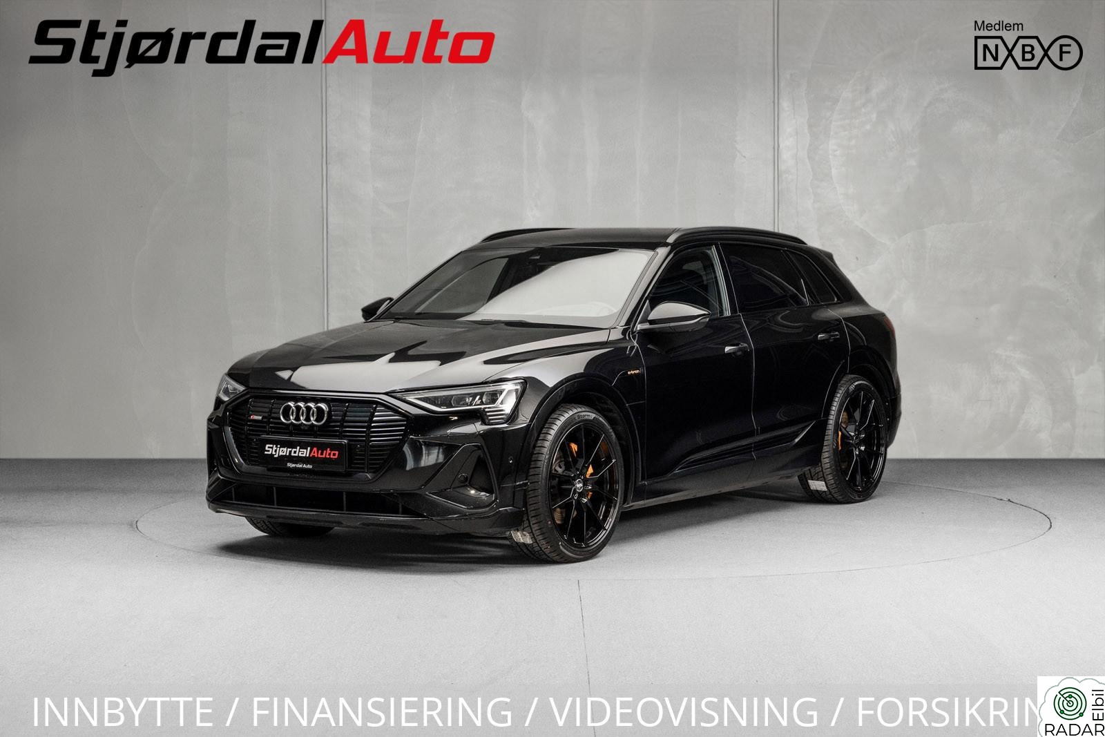 AUDI e-tron 55 55 S line Sport ALL BLACK! EL-STOLER/LUFTFJ./MATRIX/HUD