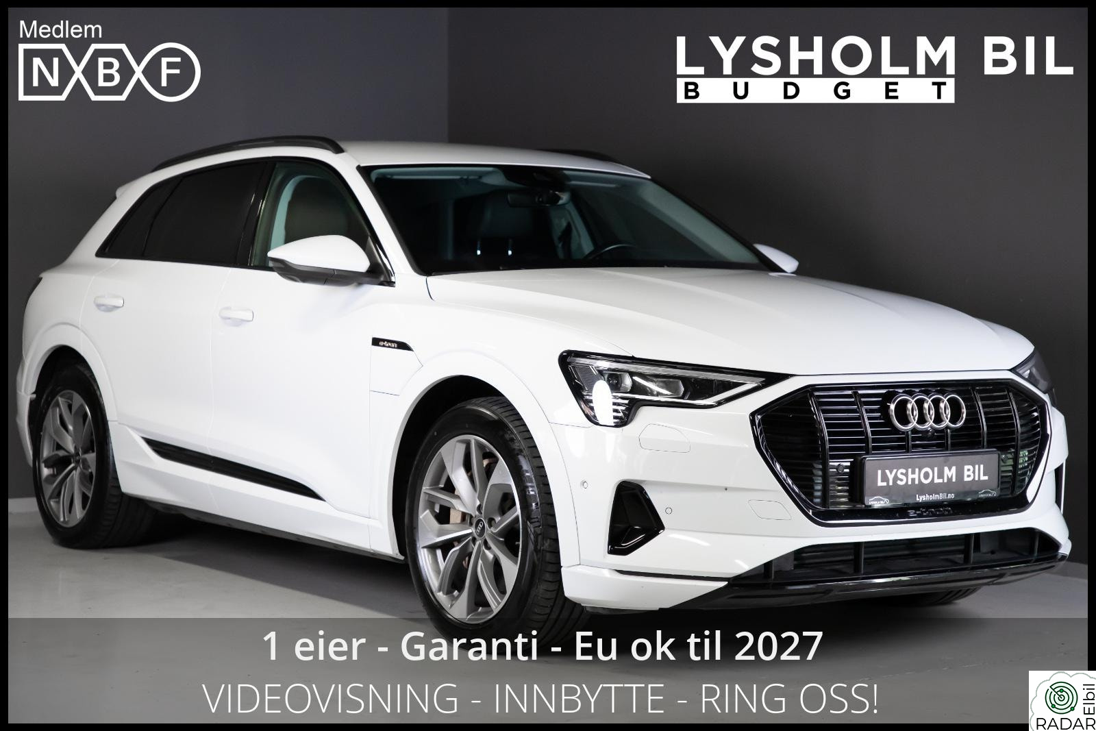 AUDI e-tron 50 50/Svart optikk/1 eier/Gule kalipere/360-kam/Luft/ACC