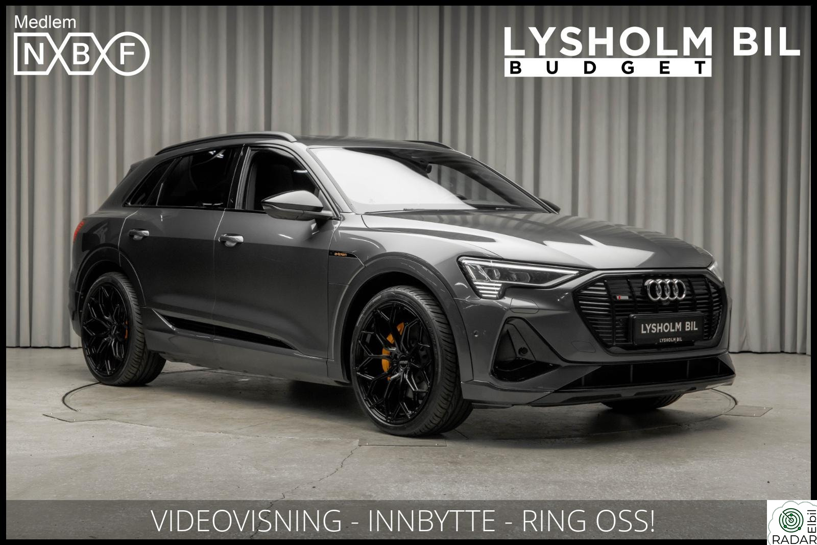 AUDI e-tron 55 55 SUV 2x S-Line/Krok/Matrix/Svart optikk/B&O/Pano/21"+