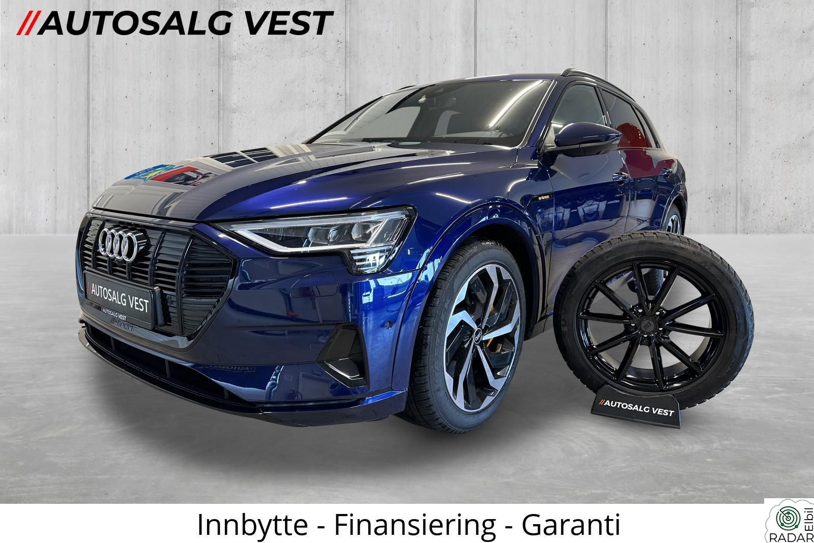 AUDI E TRON 55 55 advanced sport/Sort optikk/360/Krok/Navi/ELSeter/ACC