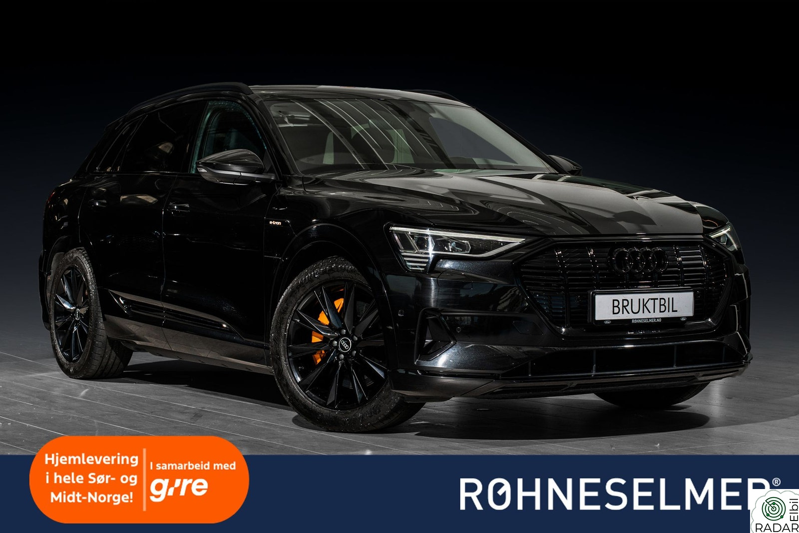 AUDI E TRON 55 55 Quattro Advanced Business Luftfjæring | Sort Optikk