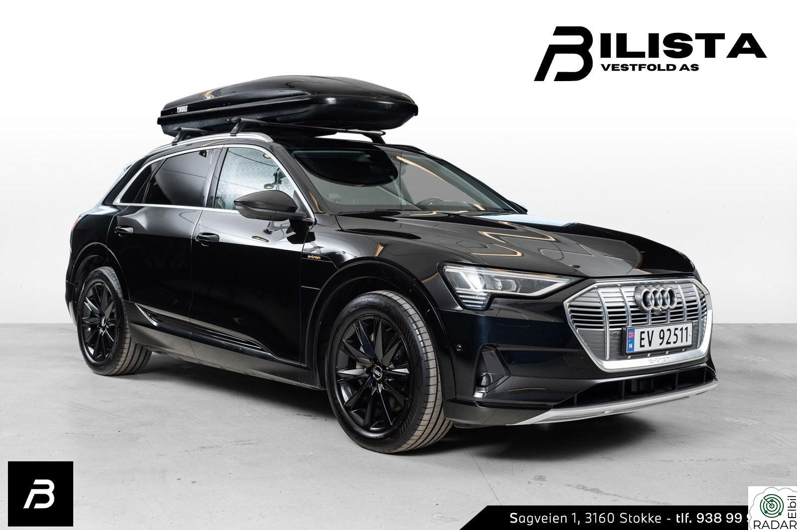 AUDI e-tron 55 Advanced All-Black HUD 360 Krok Skinn ny EU 1-EIER!