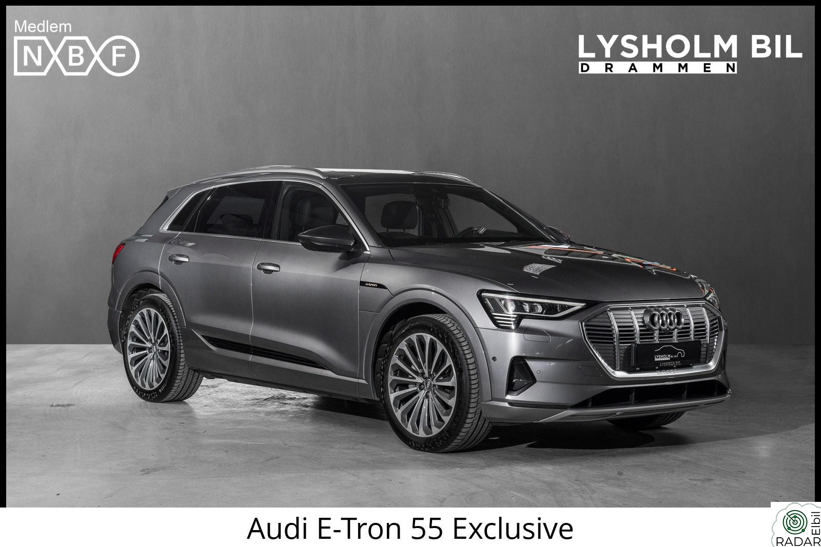 AUDI e-tron 55 55 Exclusive/Massasje/B&O/Krok/Nattsyn/Pano/HUD/Matrix/