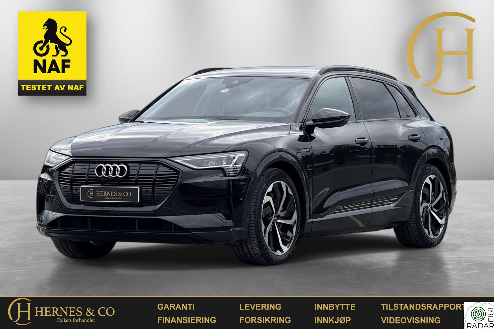 AUDI E TRON 55 55/Norsk/Sort optikk/Matrix/H.Feste/Luft/360kam/MMIpro