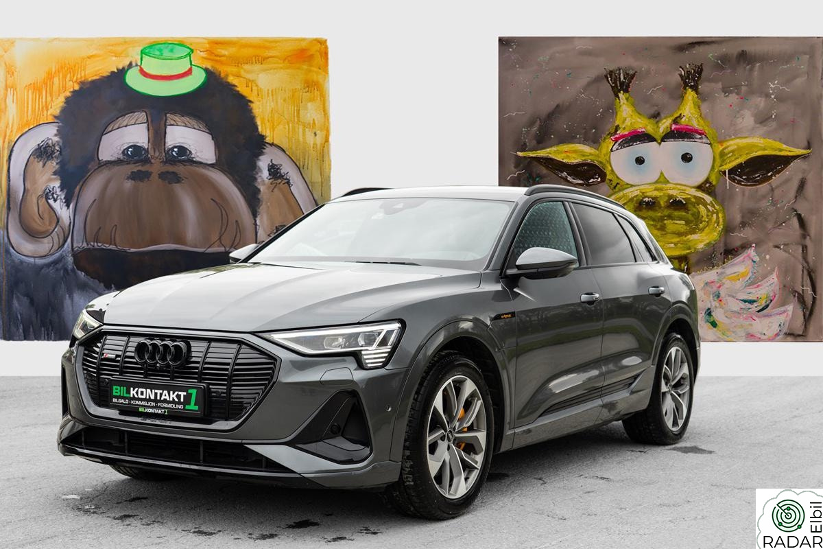 AUDI E TRON 55 55 I S-LINE I KROK I MATRIX I B&O I 360 I SORT OPTIKK I