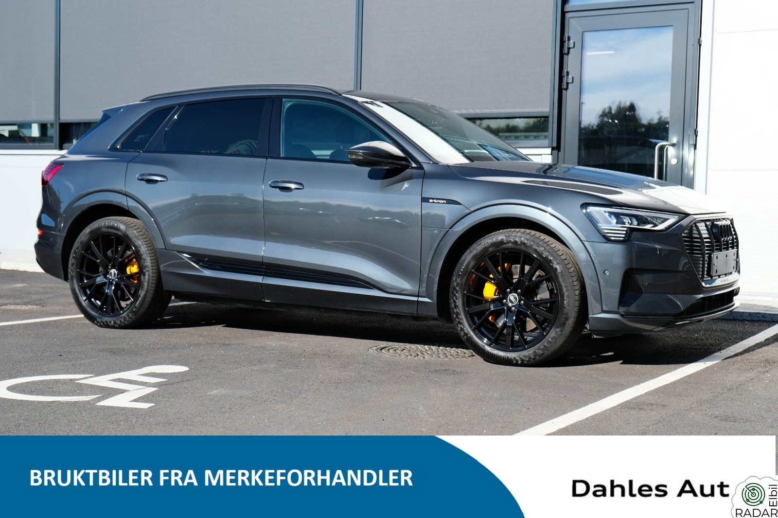AUDI E TRON 55 55 Advanced Business - Sort optikk, Skinn, Hellakkering