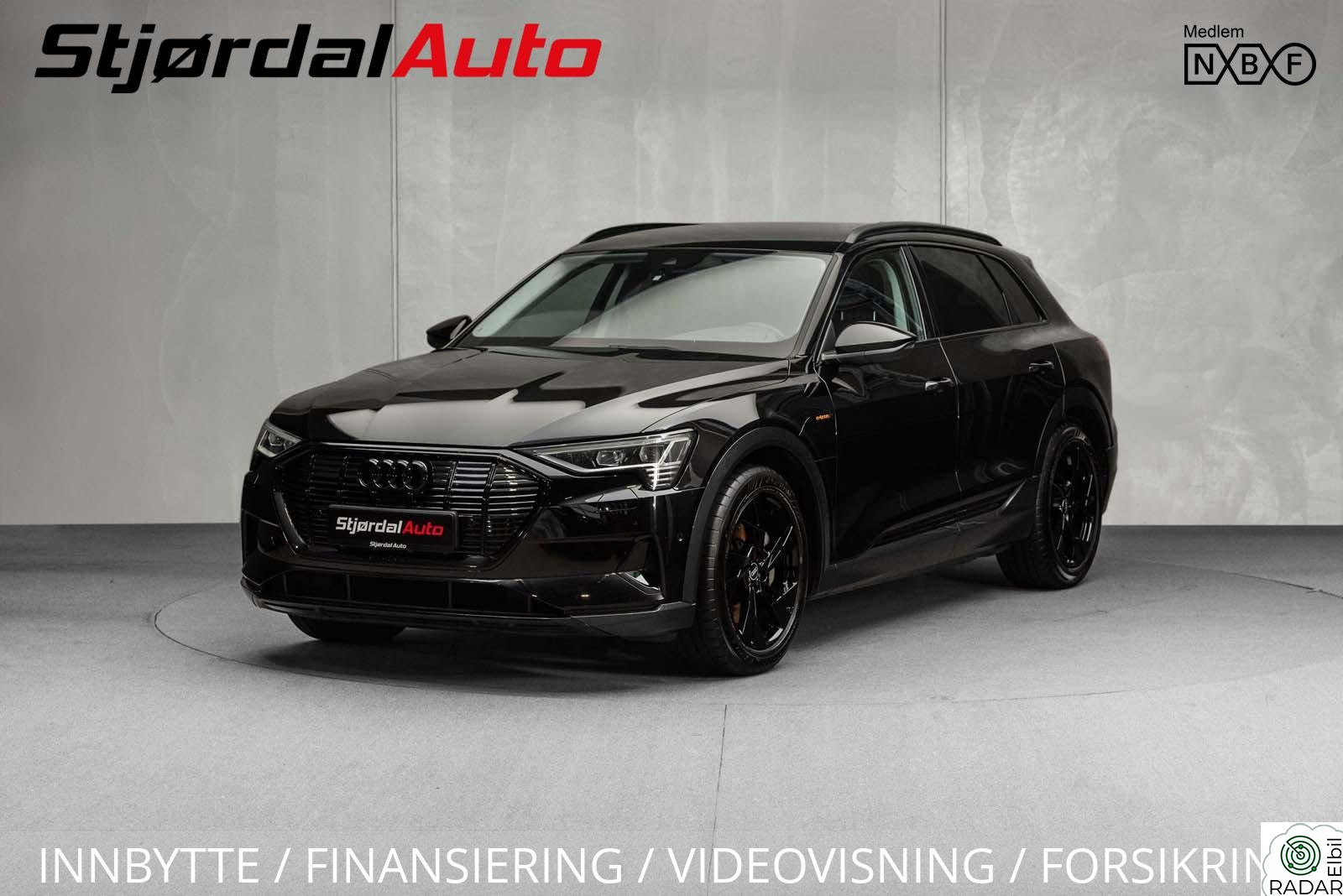 AUDI e-tron 55 55 ALL BLACK! ACC/KROK/LUFTFJ./RKAM/EL-SETER/SKINN