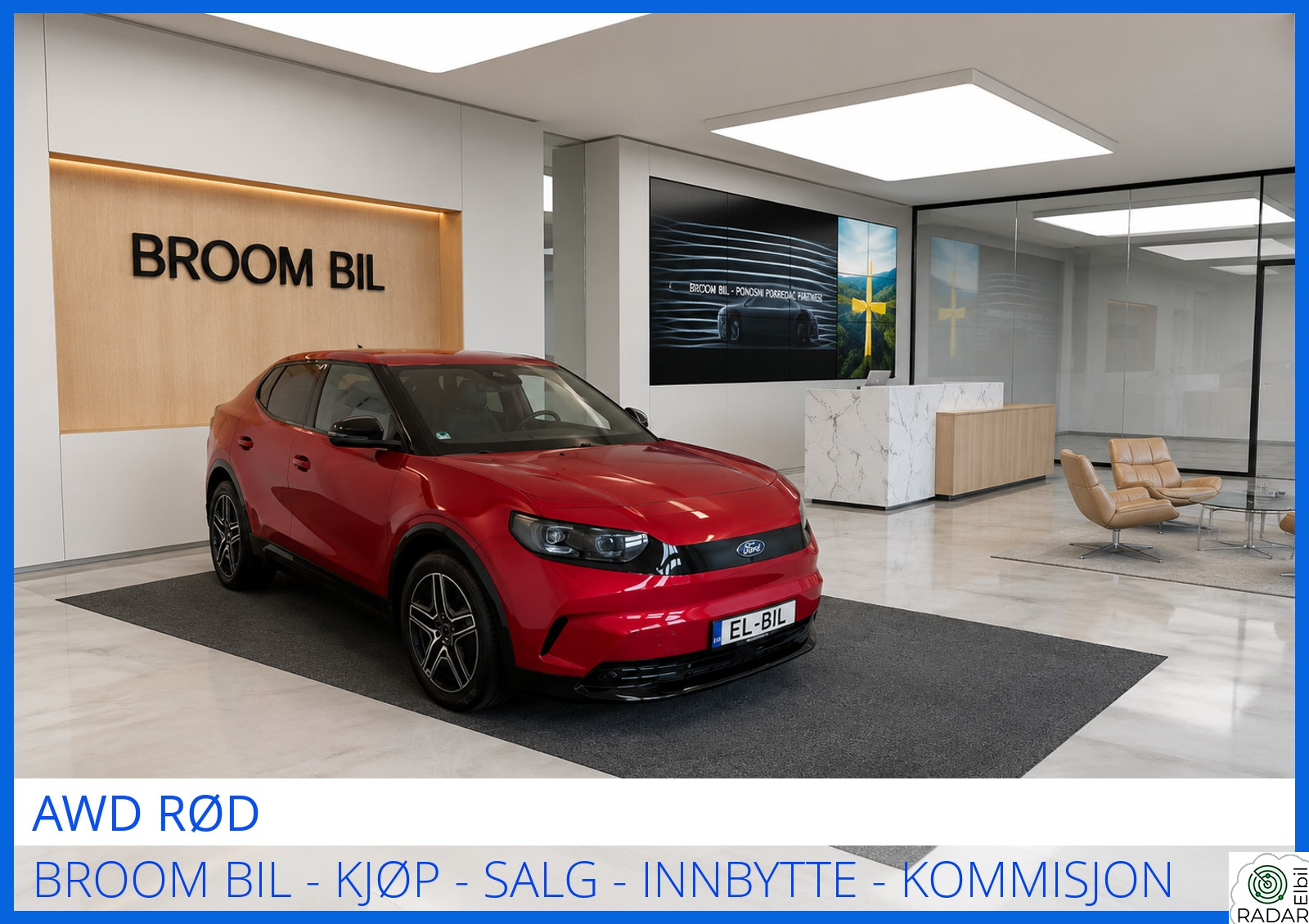 FORD Capri LR/AWD/Premium/4x4/B&O/HUD/360Kam/Førerassistent/Skinn+