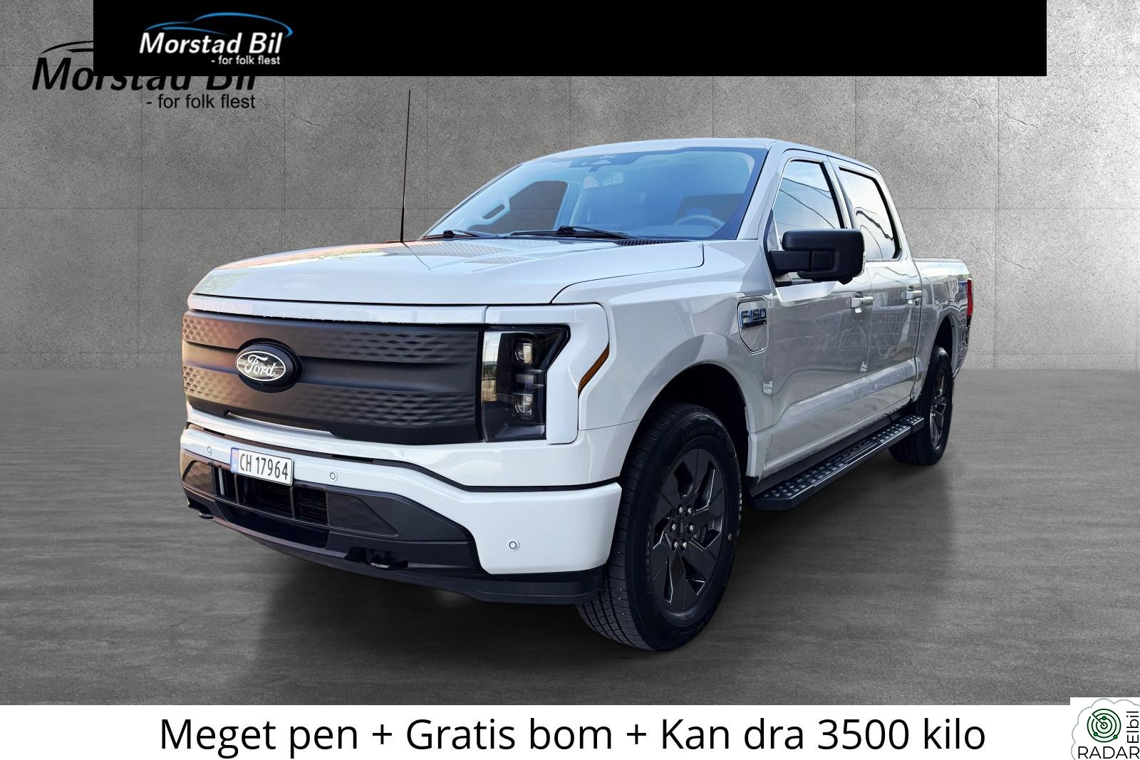 FORD F-150 LIGHTNING FLASH LIGHTNING FLASH I Største batteriet I Drar 3500 kilo