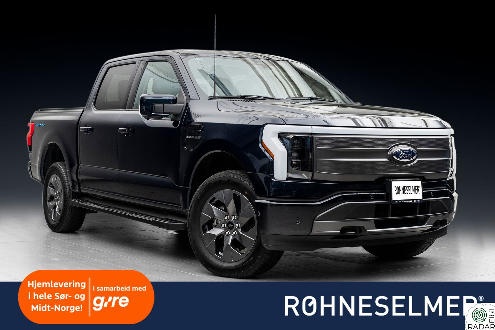 FORD F-150 Lightning RÅ BIL//LAV KM//5-SETER//S/V-HJUL