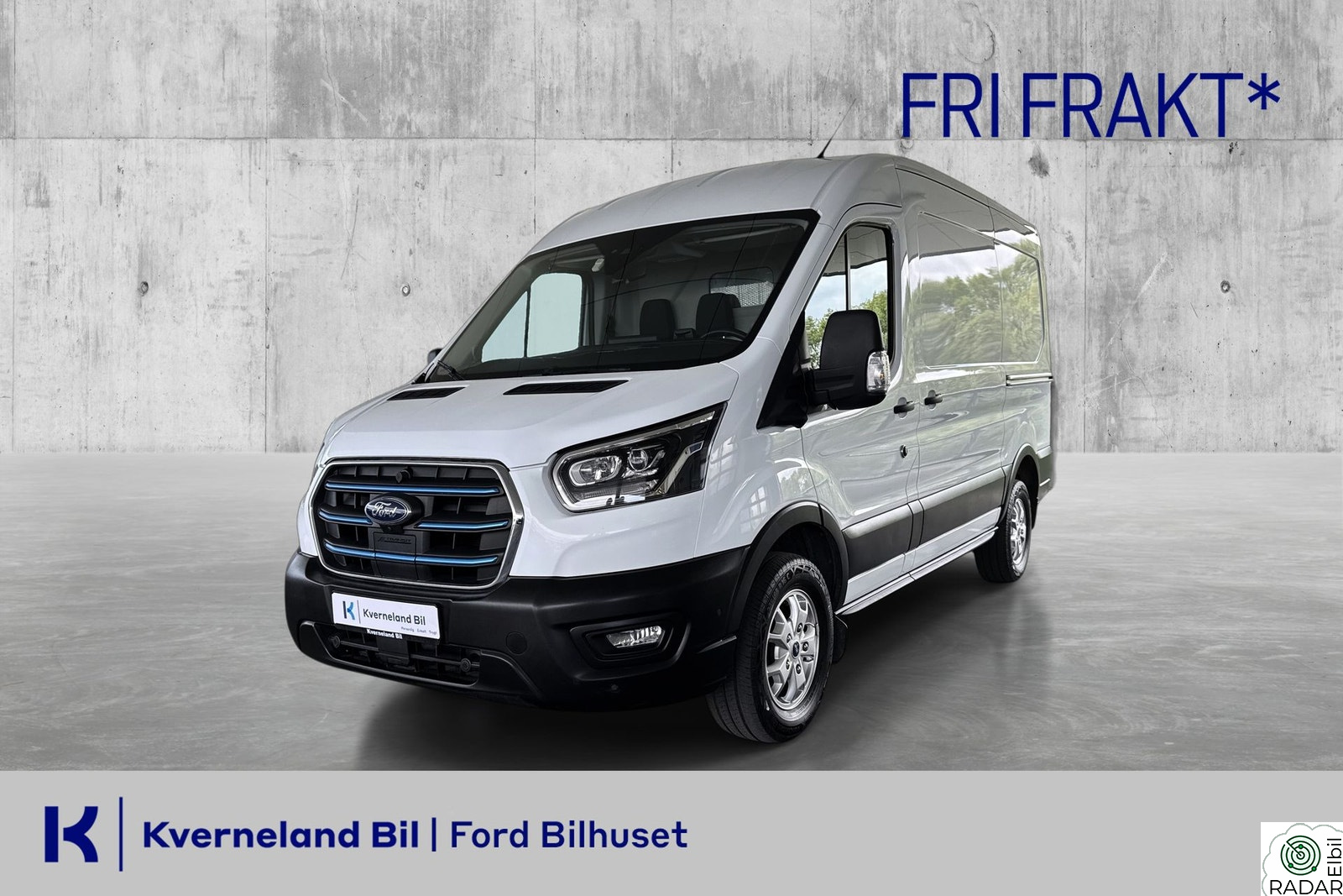 FORD Transit E-TRANSIT 350 L3H2 3-SETER/2X SKYVEDØRER/CRUISE/NAVI/