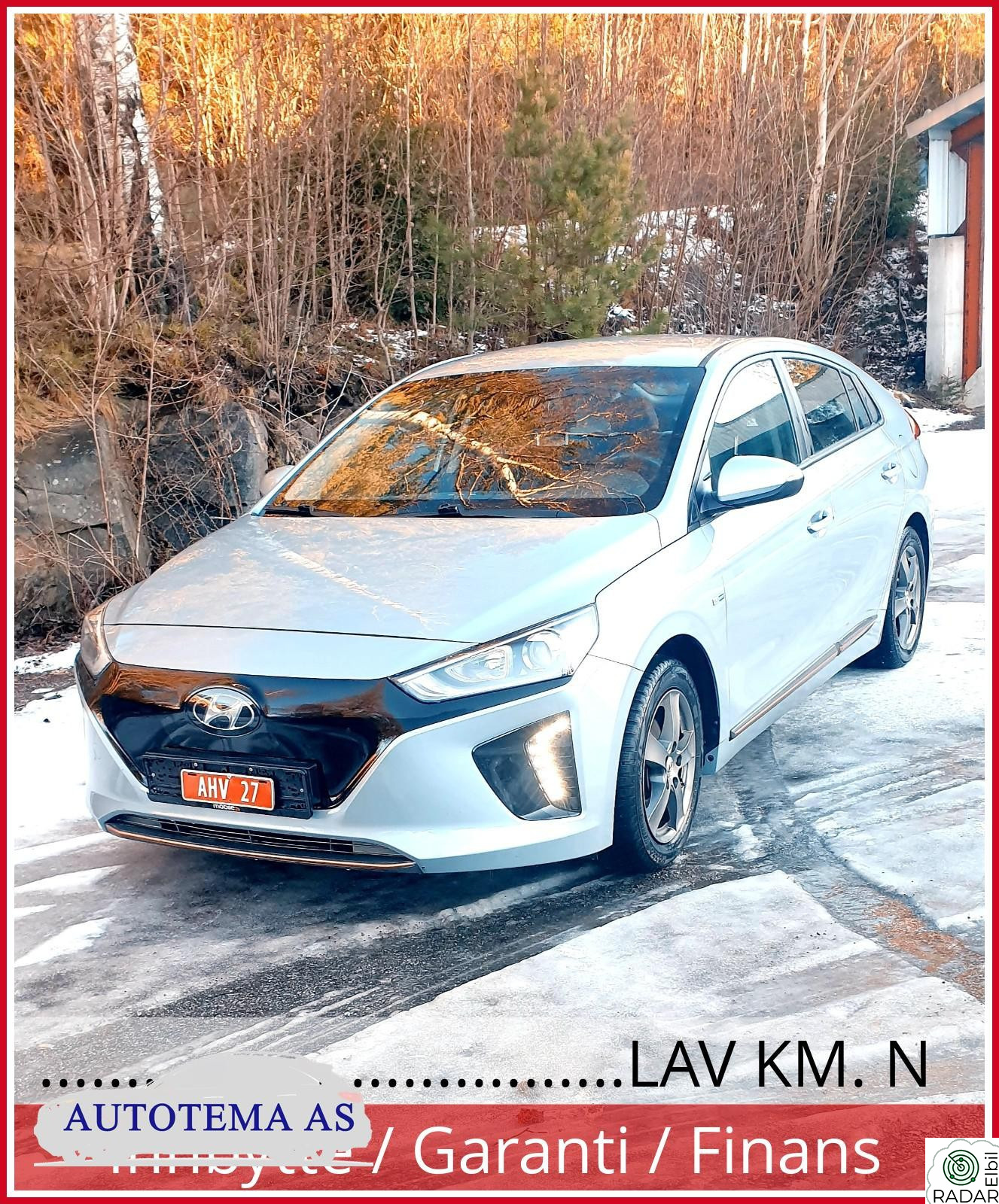 HYUNDAI IONIQ Lav KM, fersk EU, adaptiv cruise, gode dekk. ++