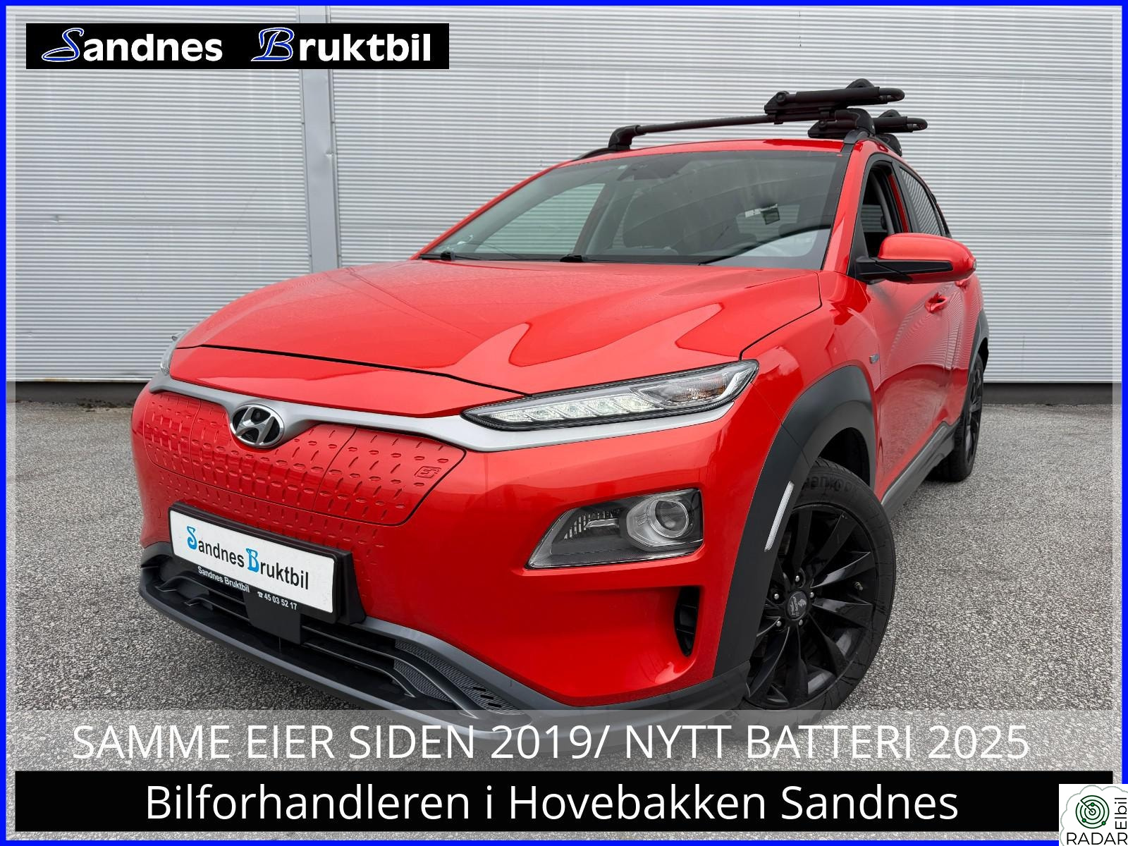 HYUNDAI Kona 451KM REKKEVIDDE,DELSKINN,ACC,KAMERA,VARME RATT,NAVI