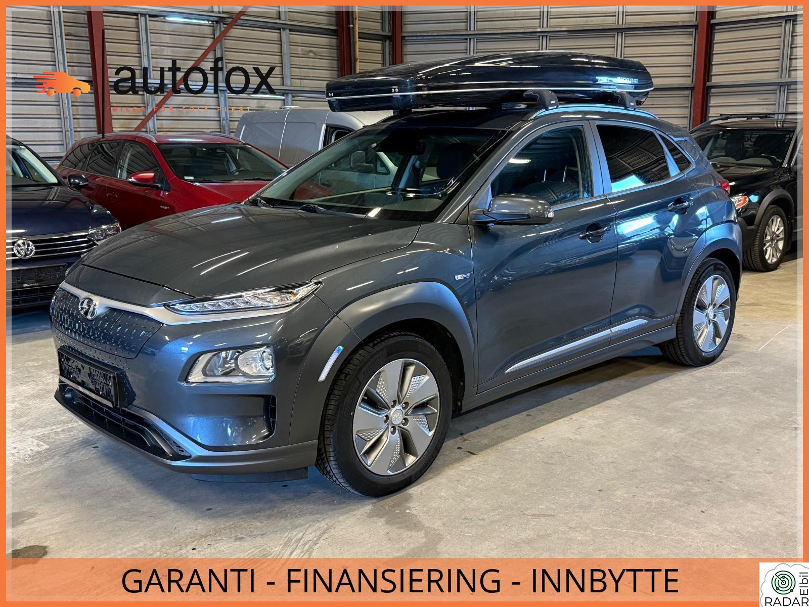 HYUNDAI Kona 64KW/Varmepumpe/Ryggekamera/Navi/Takboks/EUOK/++