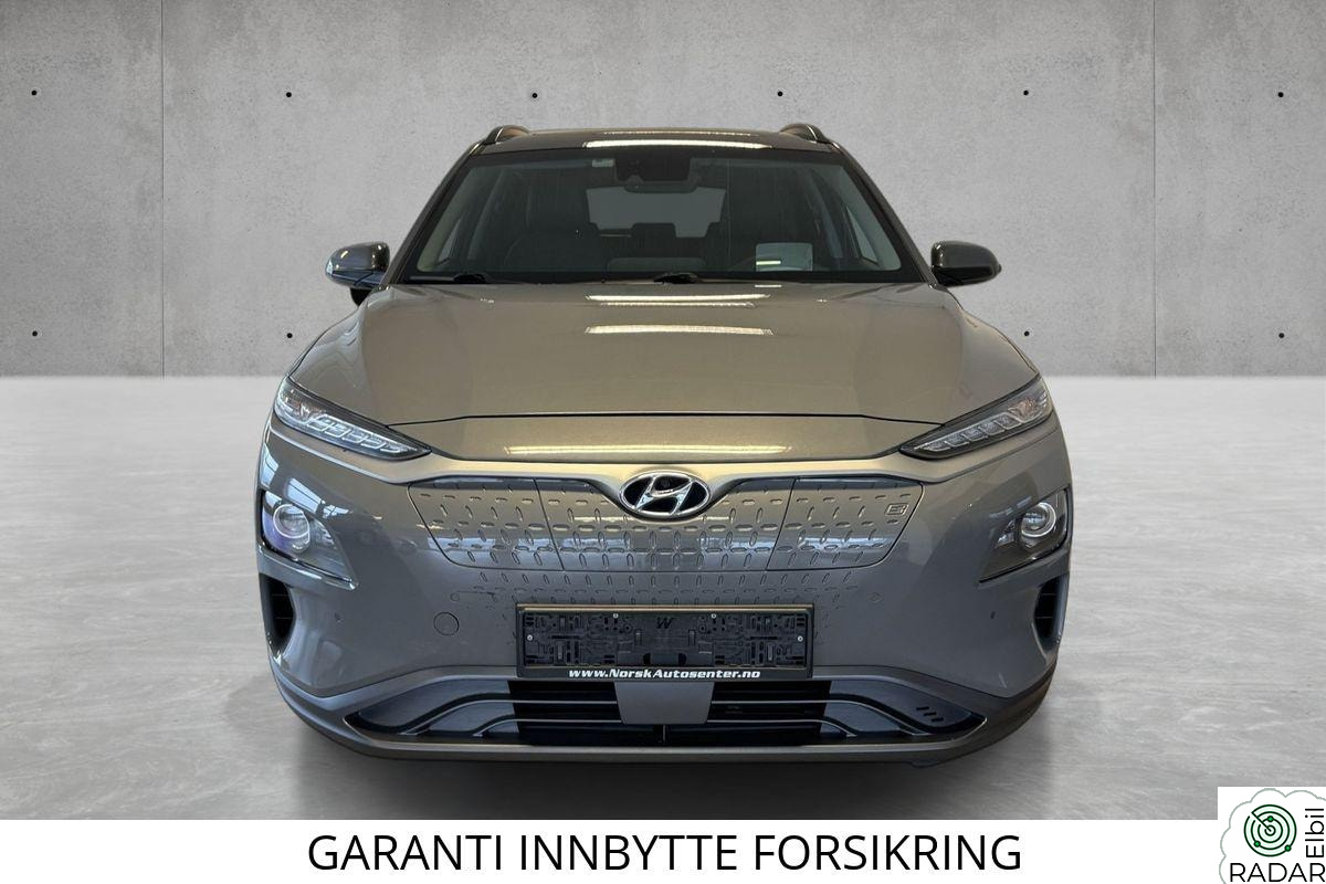 HYUNDAI Kona Alt utstyr/Nytt batteri/Soltak/64 KWt/EU-godkjent