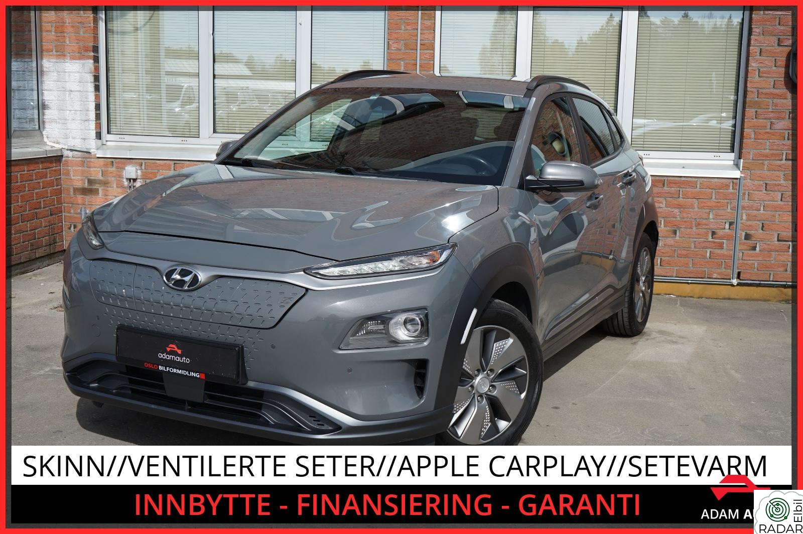 HYUNDAI Kona 204H//NAVI//CRUISE//RATTVARME//R.KAM//KEYLESS//DAB+