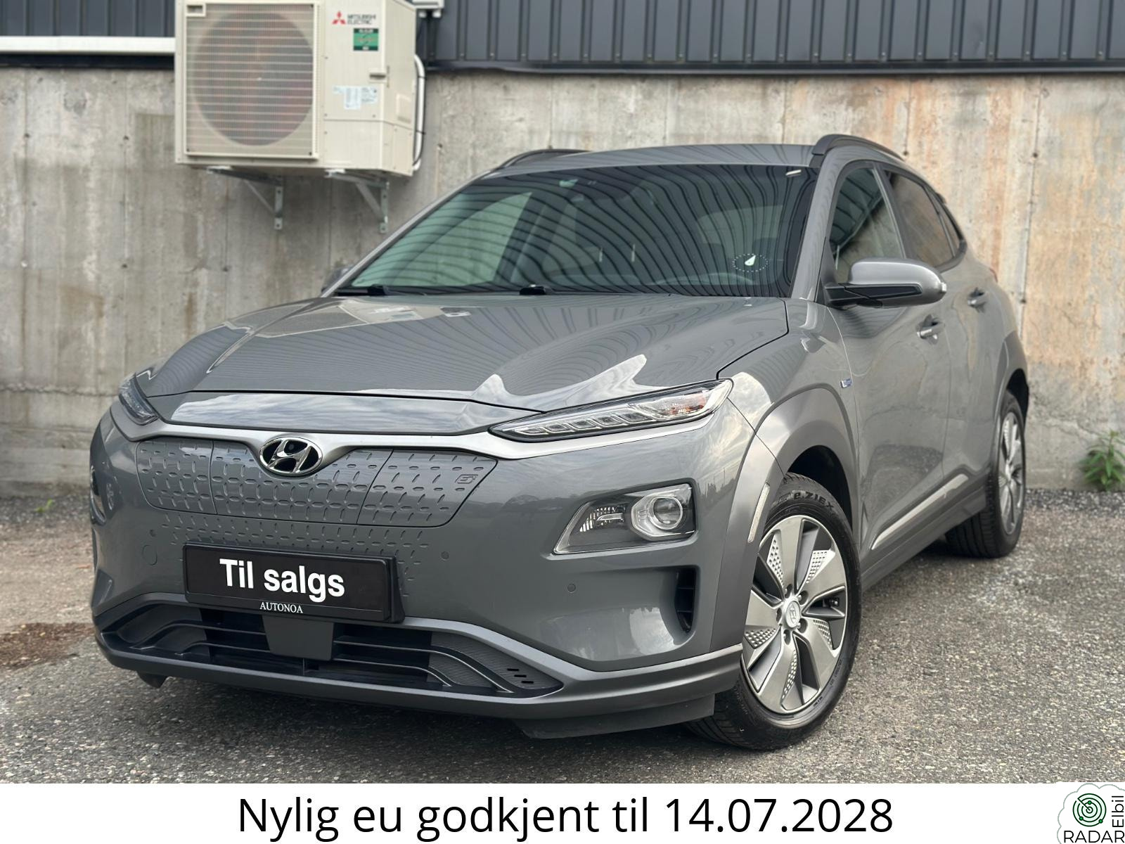 HYUNDAI Kona Long Range/449KM/Skinn/ACC/HUD/R.Kam/Rattvarme/1Eier+++