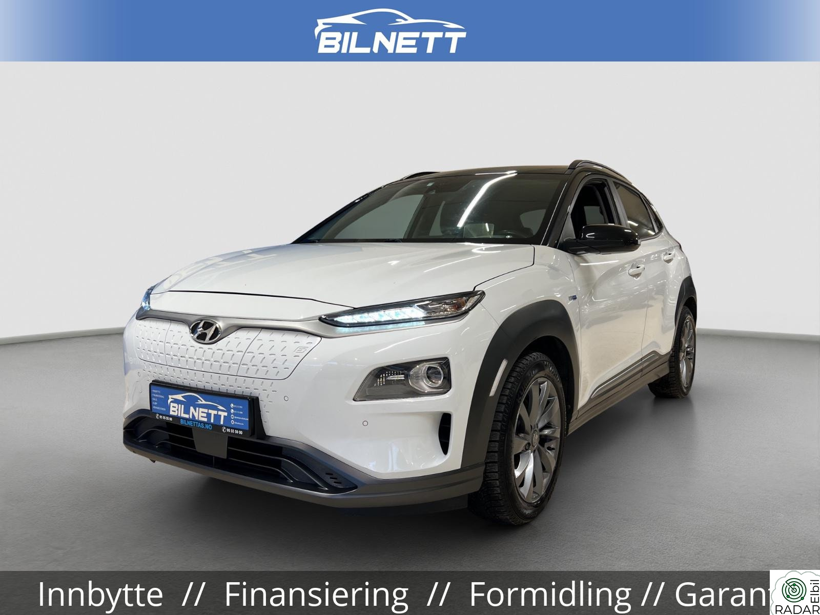HYUNDAI Kona 64kWh 204HK 480KM WLTP/ACC/HUD/Skinn/R.Kamera/DAB++