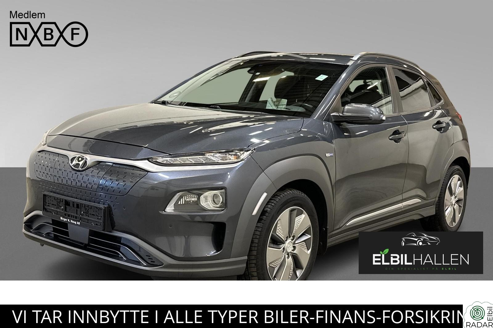 HYUNDAI Kona 64kWh/NORSK/TEKNIKK/HEADUP/KRELL/APPLE/ACC/KUN 54.400KM