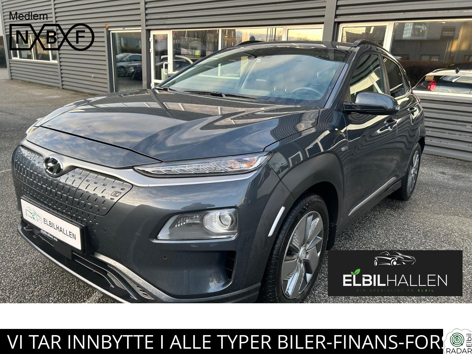 HYUNDAI Kona 64kWh/NORSK/PREMIUM/SKINN/HEAD-UP/APPLE/EU OK 12/2027++