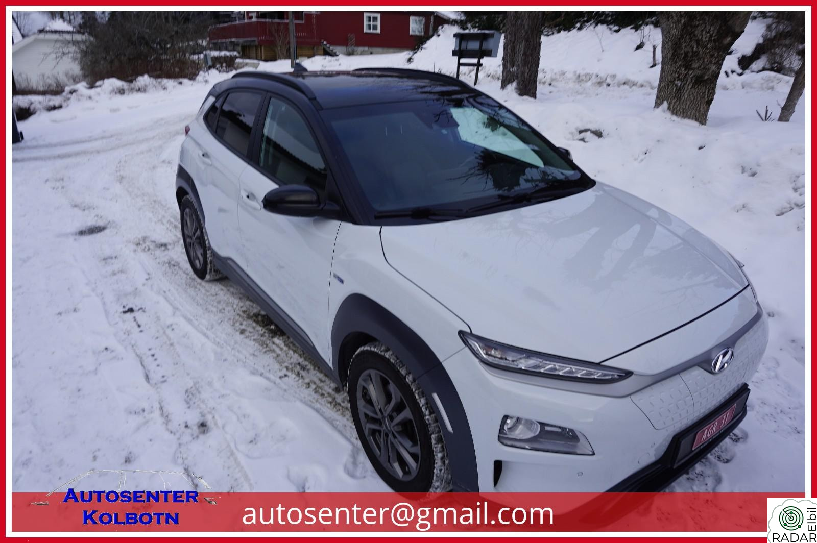 HYUNDAI Kona 64KW premium .Skinn Head up. Navi. Rygge kamera. Lav km