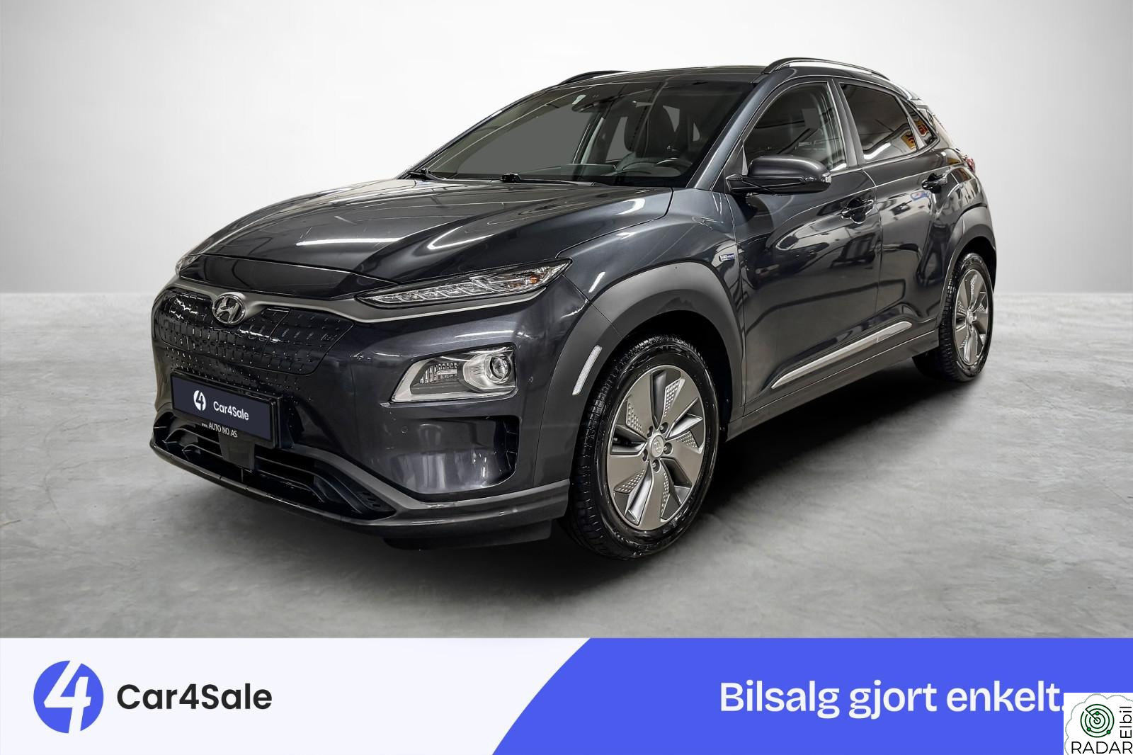 HYUNDAI Kona 64kwh 484km / Skinn / Krell / HUD / Ny service / R.Kam+