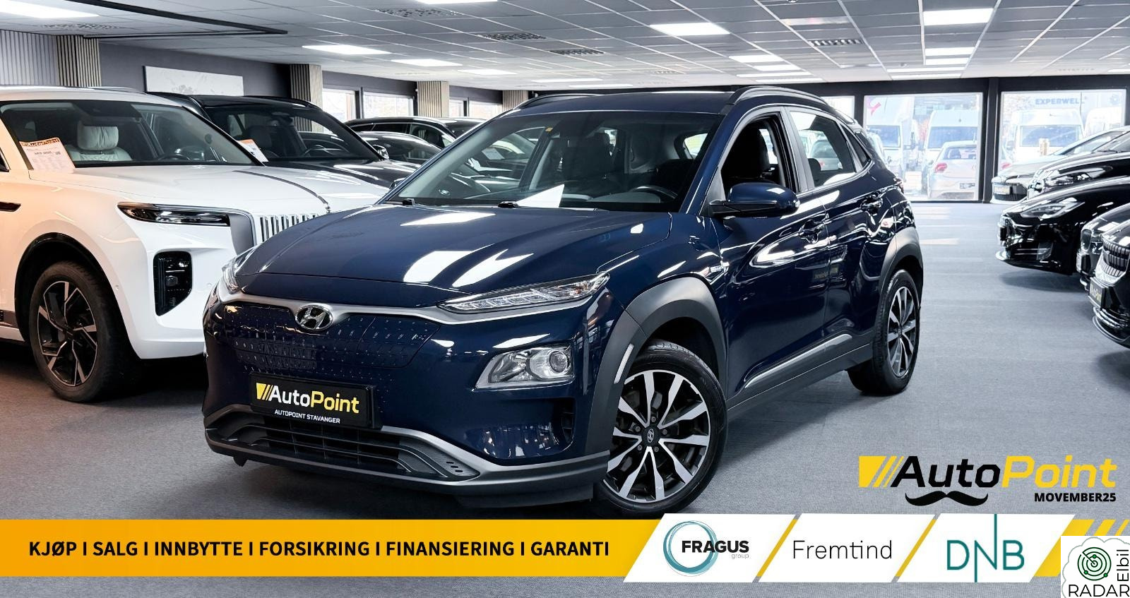 HYUNDAI Kona 64kW/electric/LONG-RANGE/480WLTP/R.VARME/EU.10.2026