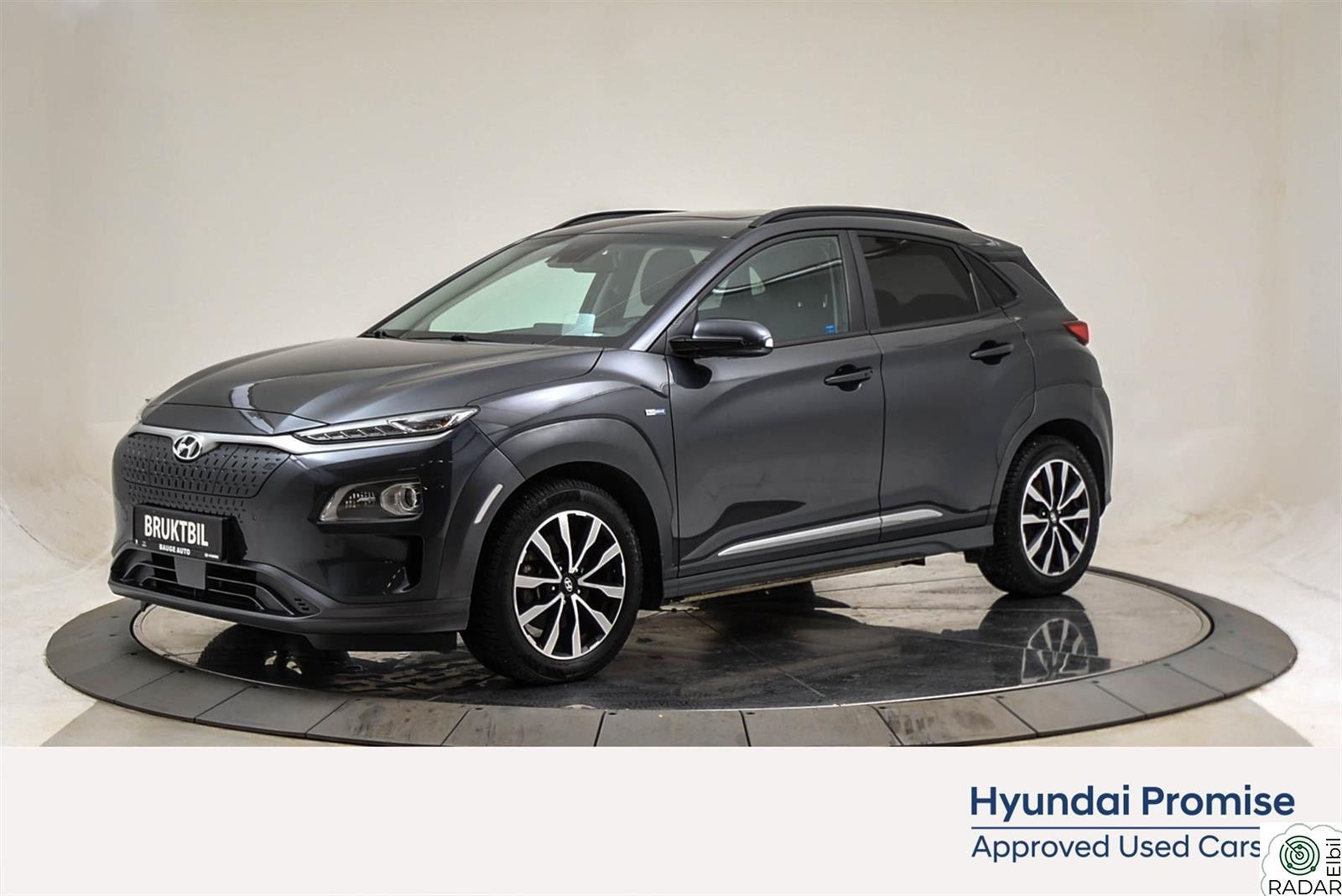 HYUNDAI Kona Premium LR m. Soltak 64 kWh/Skinn/Utvidet garanti++