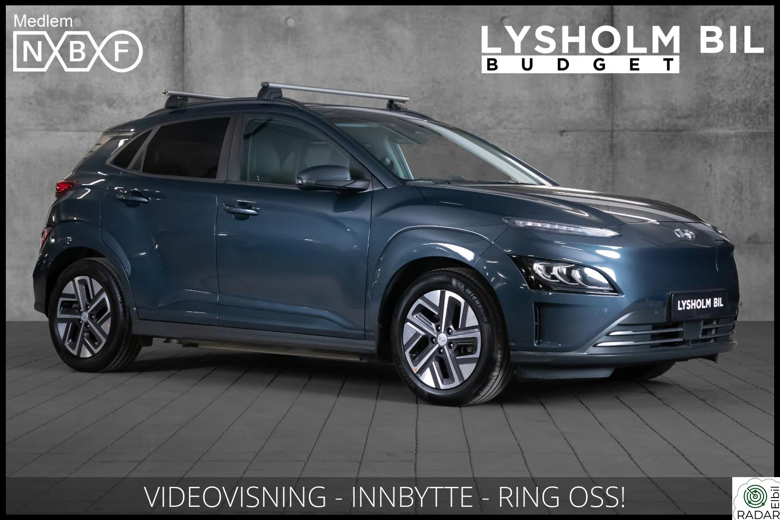 HYUNDAI Kona 64kwh Premium/Acc/Skinn/Krell/HUD/Navi/Ryggekamera/