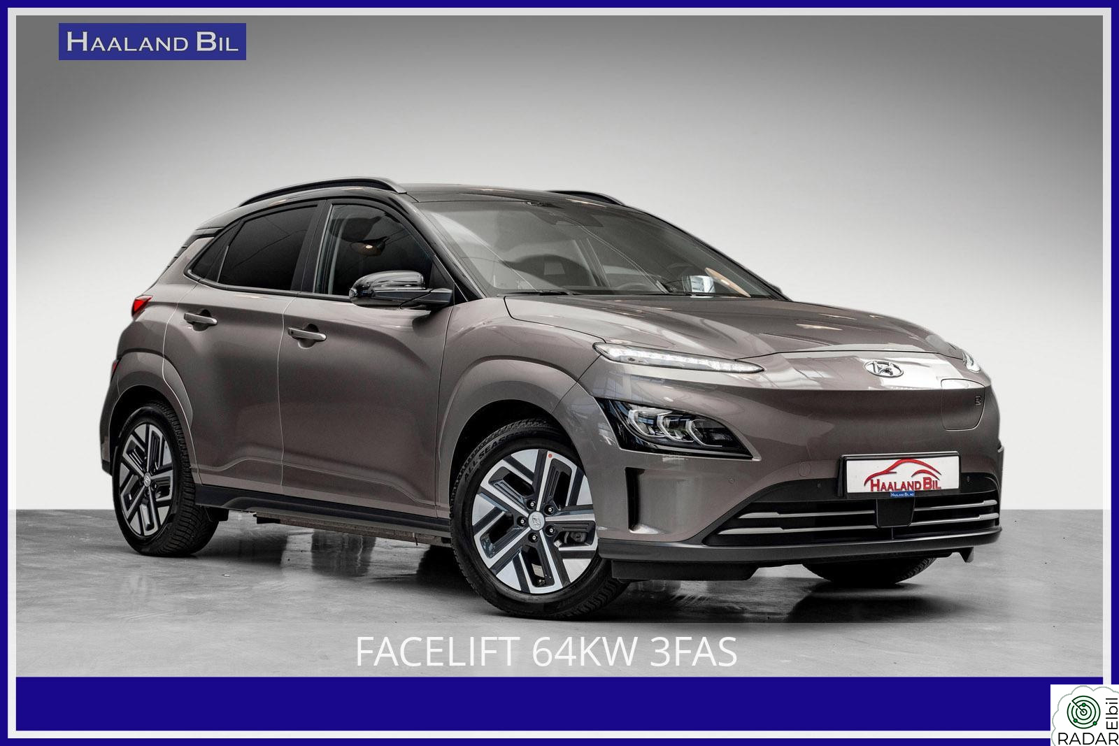 HYUNDAI Kona FACELIFT SKINN 64KW 3FAS 11KW KROK MULIG HEADUP