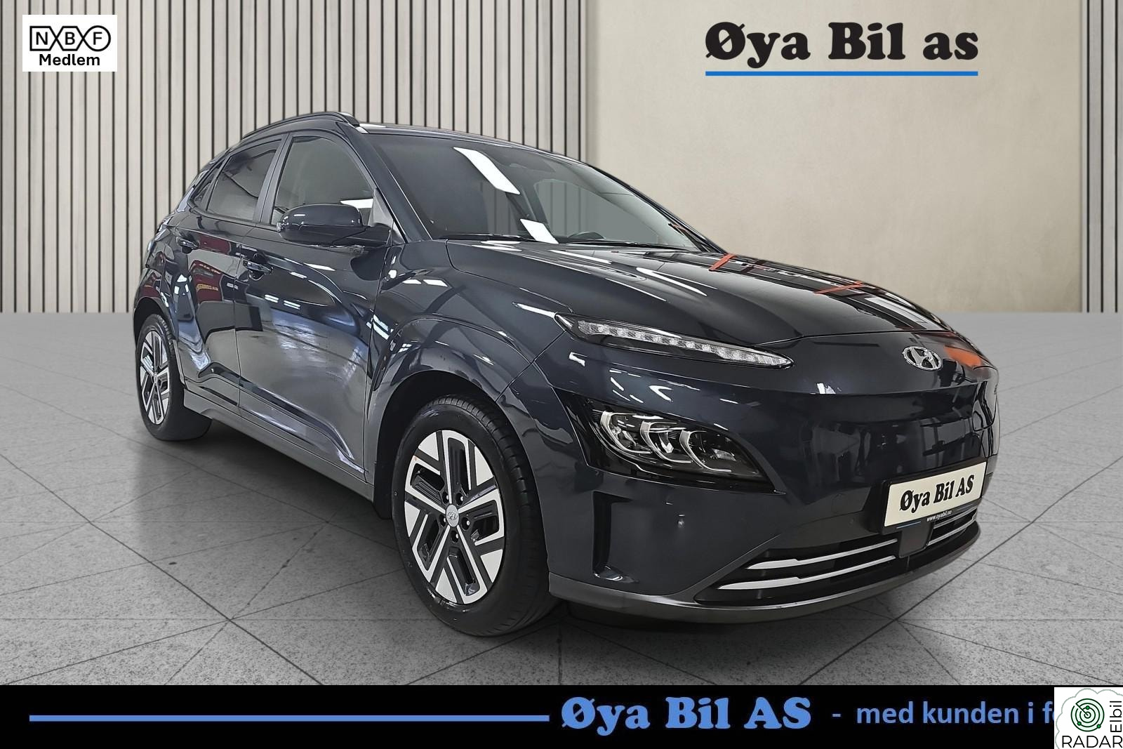 HYUNDAI Kona 64 kWh - Long Range-Premium-Skinn-ACC-Ryggekamera+++