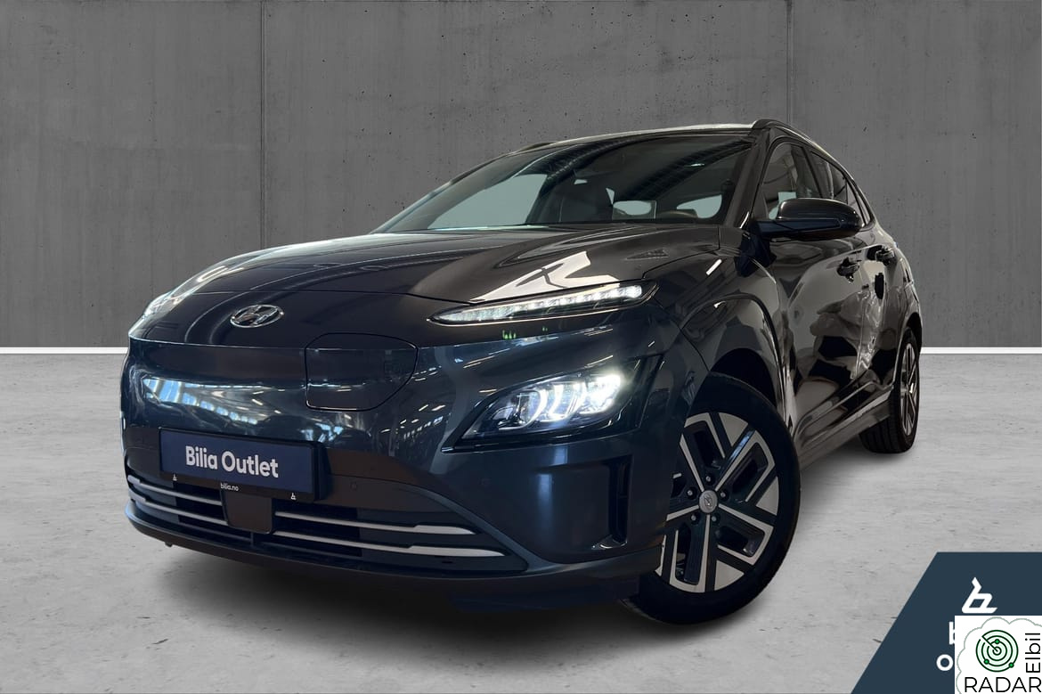 HYUNDAI Kona LR Exclusive 64 kWh Ventilert skinn, Soltak, Krell lyd