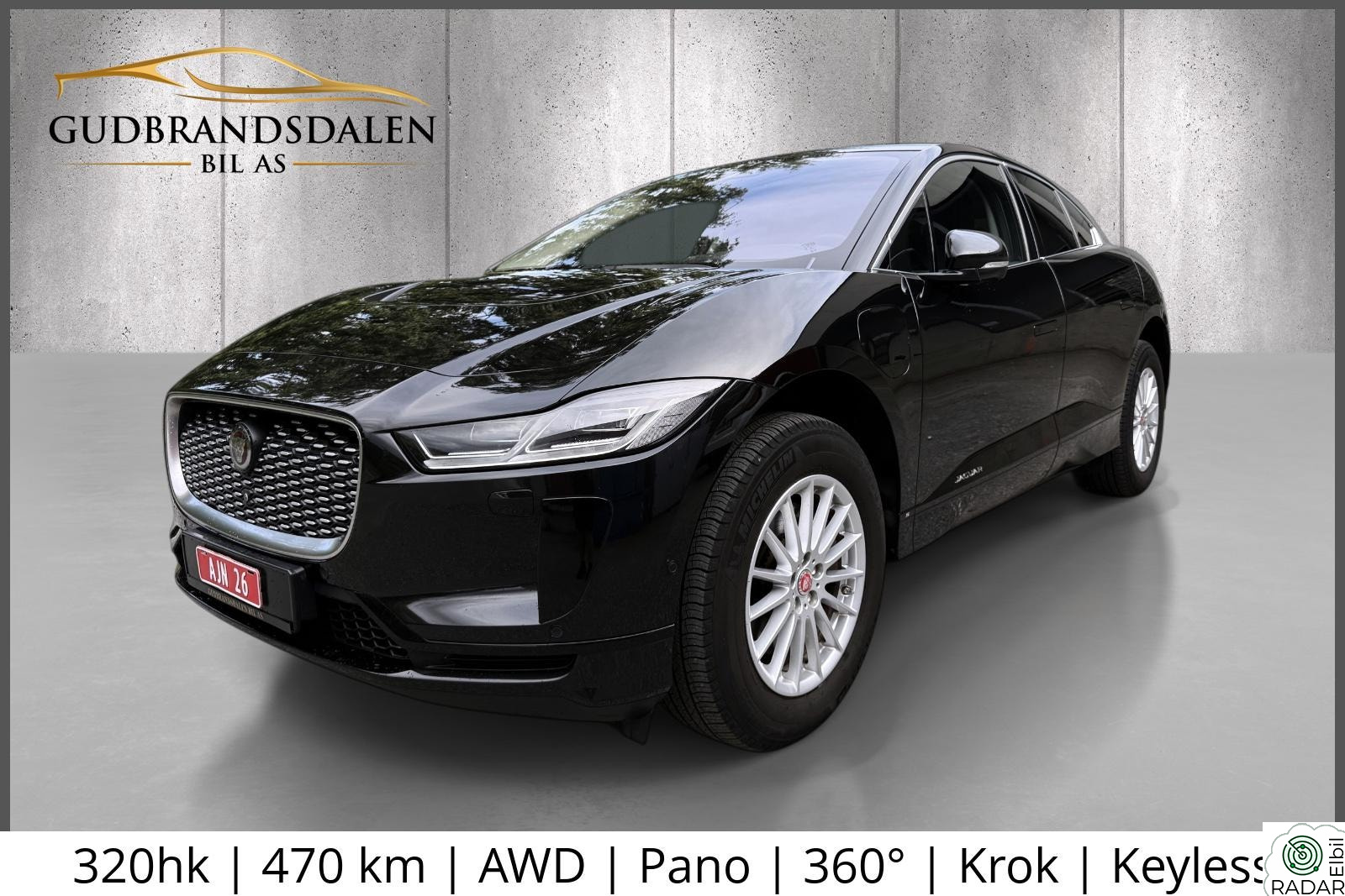 JAGUAR I-PACE 320hk | 470 km | AWD | Pano | 360° | Krok | Keyless