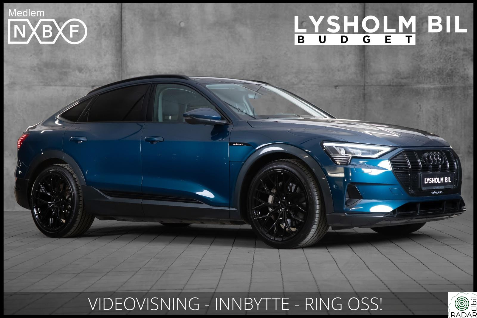 AUDI e-tron Sportback 50 50/Luftfjæring/Hengerfeste/Navi/Skinn/Led/Acc