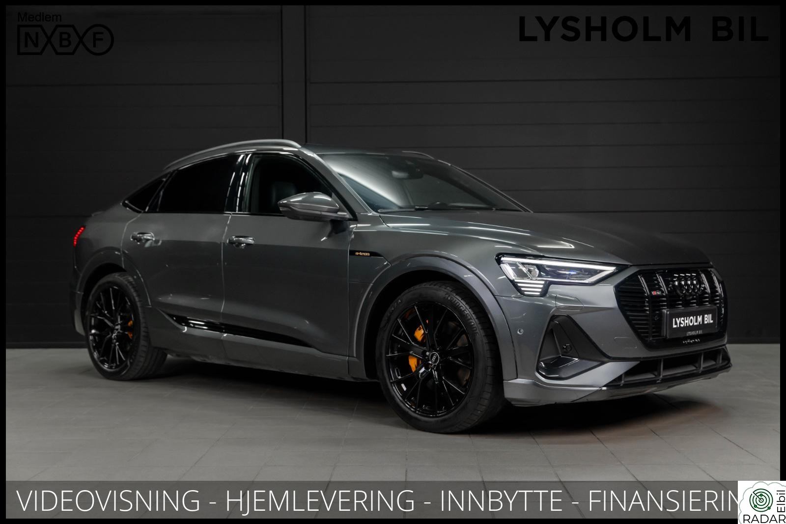 AUDI E TRON SPORTBACK 55 55 2x S-Line/Svart optikk/HeadUp/BO/Pano/Krok/Matrix ++