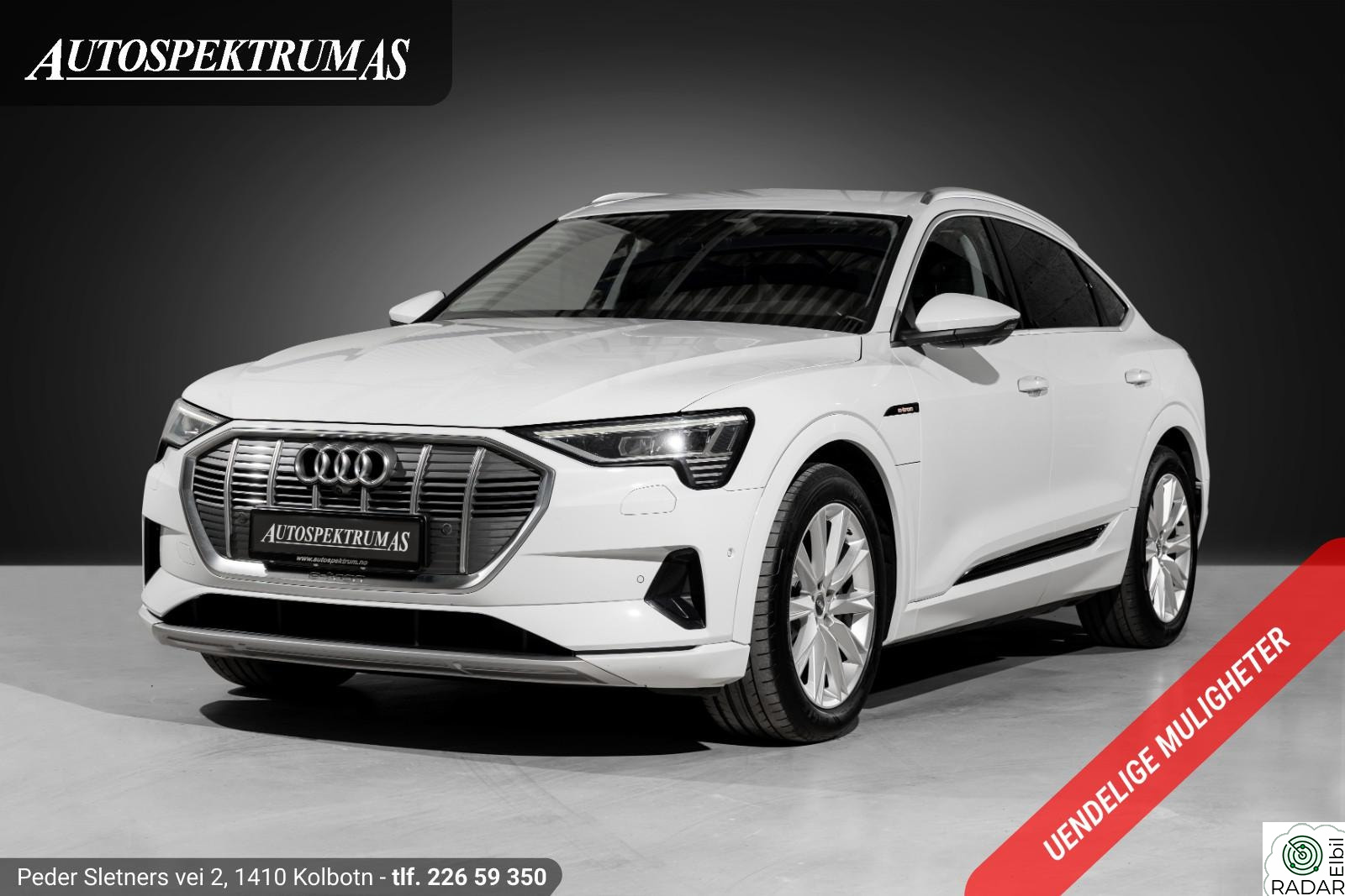 AUDI e-tron Sportback 50 50 Quattro Advanced/Luftfjæring/360/Navi/ACC/Skinn/Nors