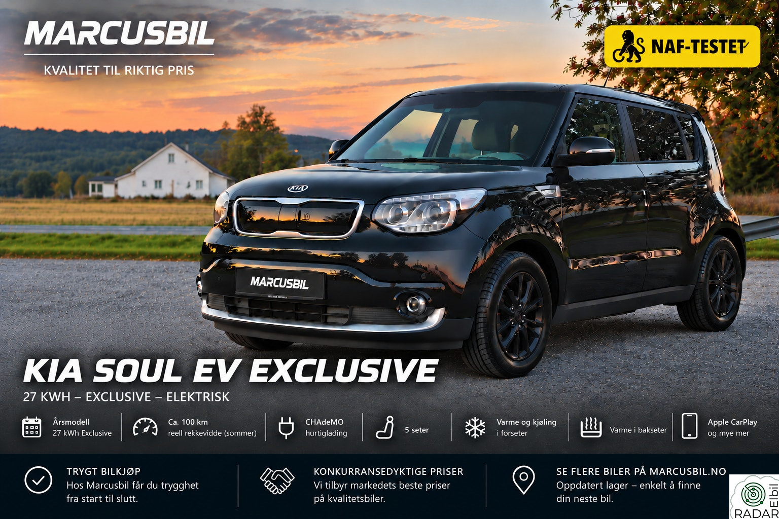 KIA SOUL Exclusive | NAF | Kjøling | EU 2028