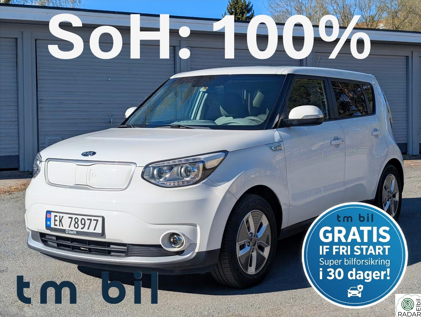 KIA SOUL SoH: 100% - 30 KwH - Ny EU - Komplett servicehistorikk!
