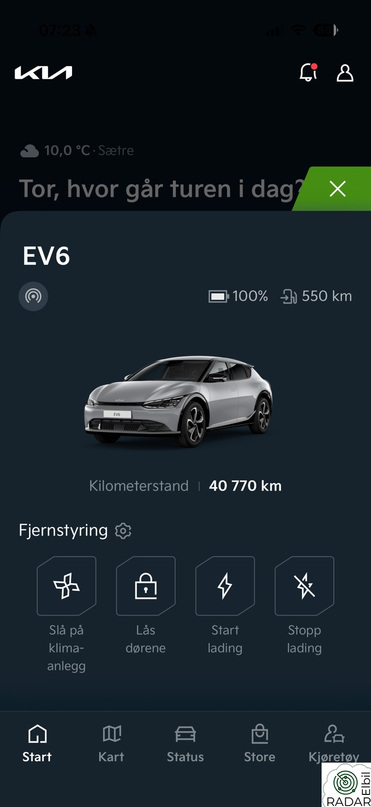 KIA EV6 Exclusive, AWD, Hengerfeste