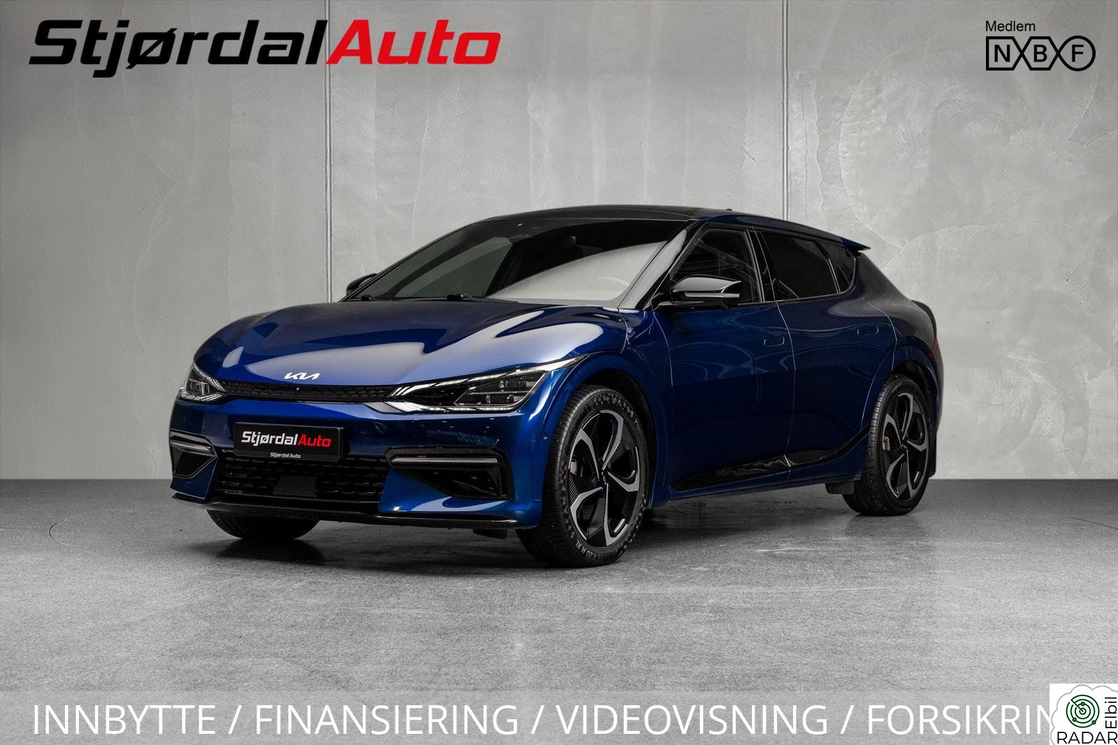 KIA EV6 GT-LINE 484WLTP/KROK/360/LED/SOLTAK/HUD/KJØLING/ACC/DAB