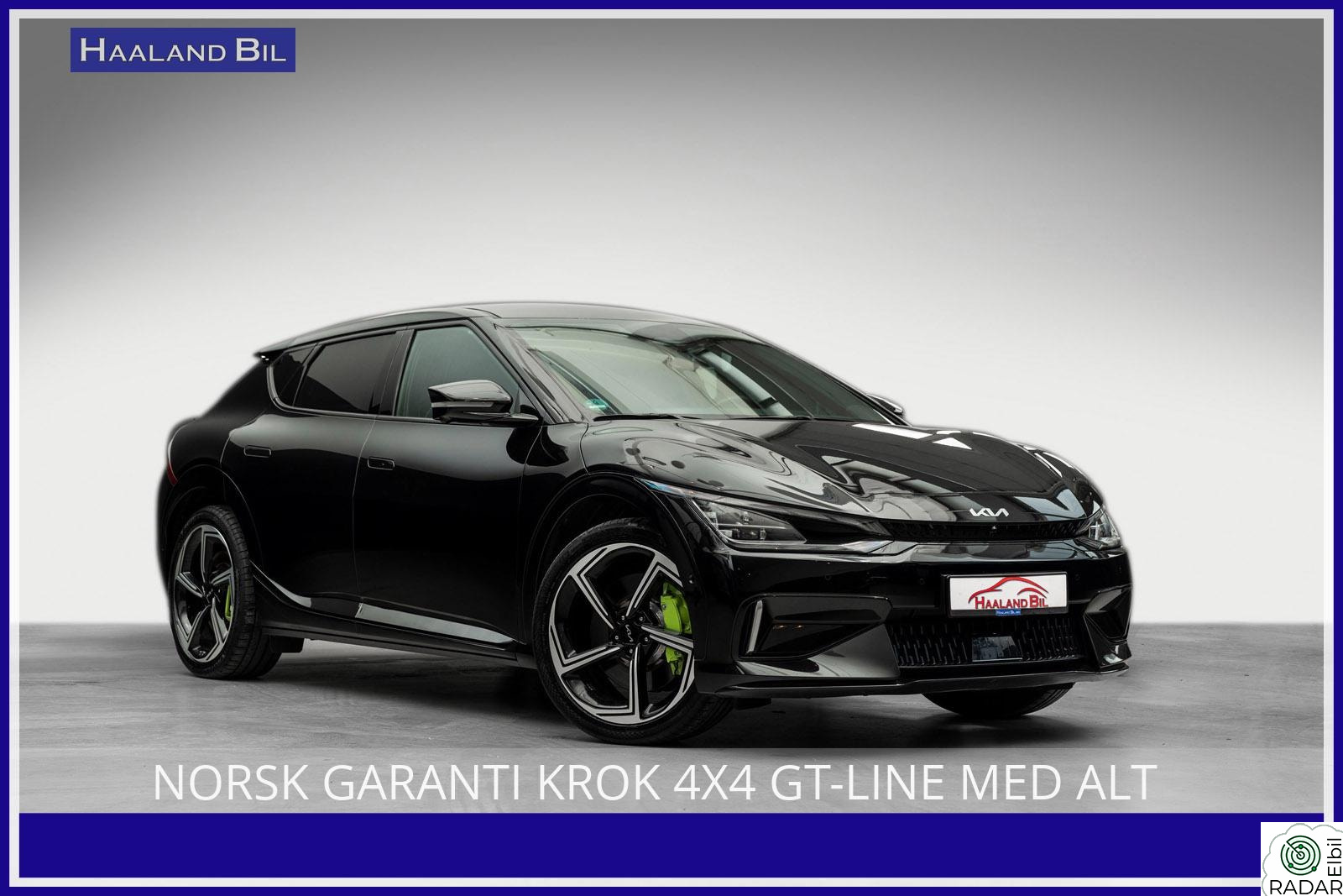 KIA EV6 GT 585HK 0-100 3,5 sek 260 KM/T S+V 7 ÅRS GARANTI